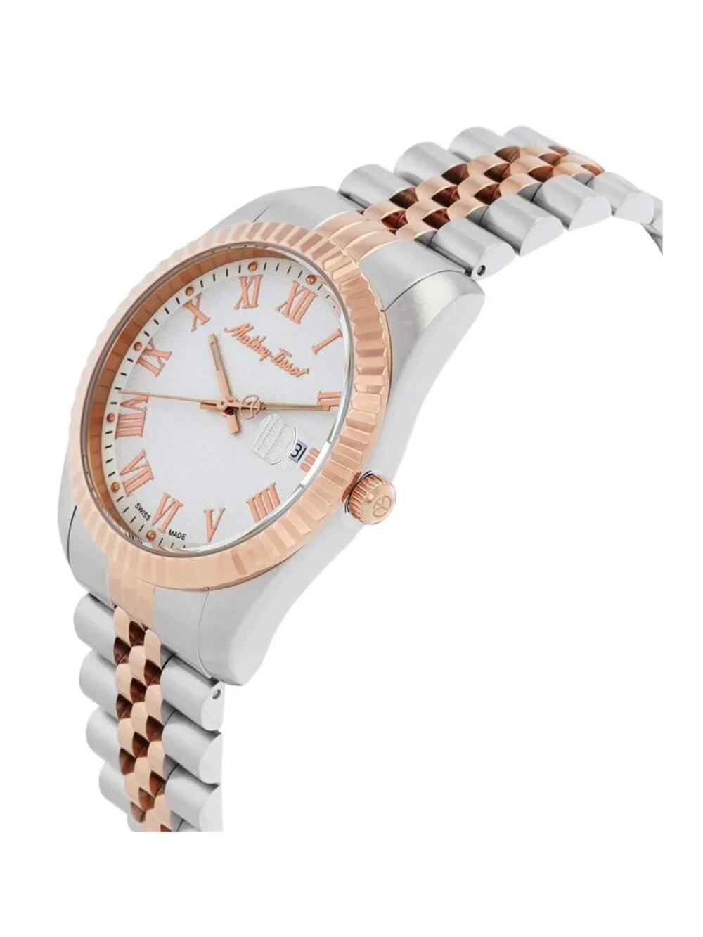 NWT Mathey-Tissot Mathy III Roman White Dial Unisex Watch